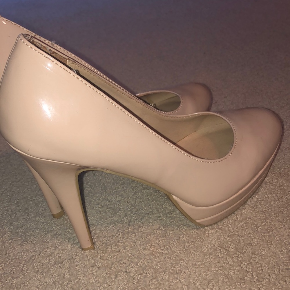 Nude close toed heels